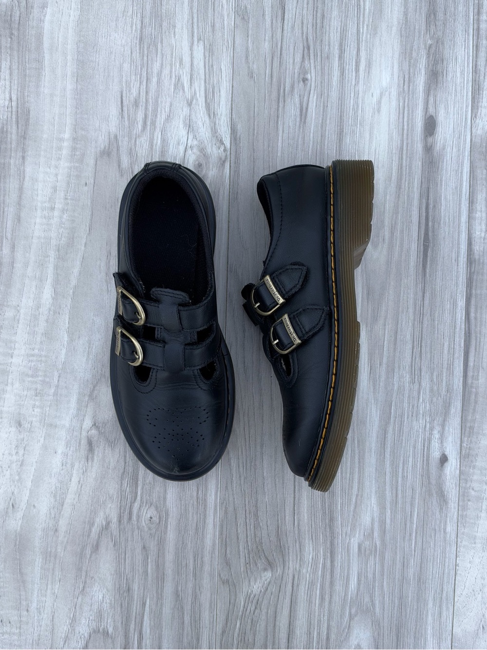 Dr.Martens Youth Softy Leather Mary Jane Shoes